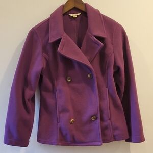 Girls Fleece Pea Coat - Lands End Kids